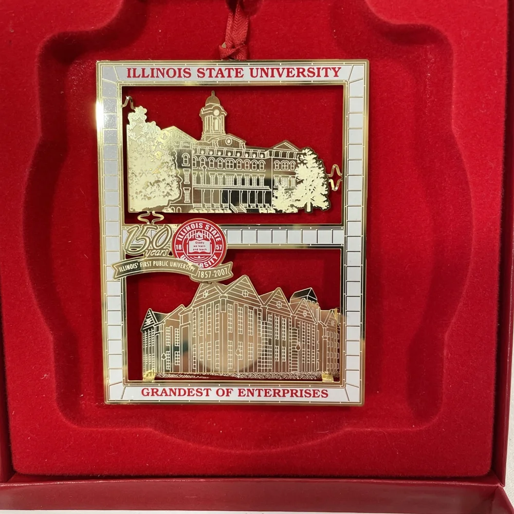 NIB Illinois State 150th Commerative Ornament Sesquiscentennial Fred Mills RARE